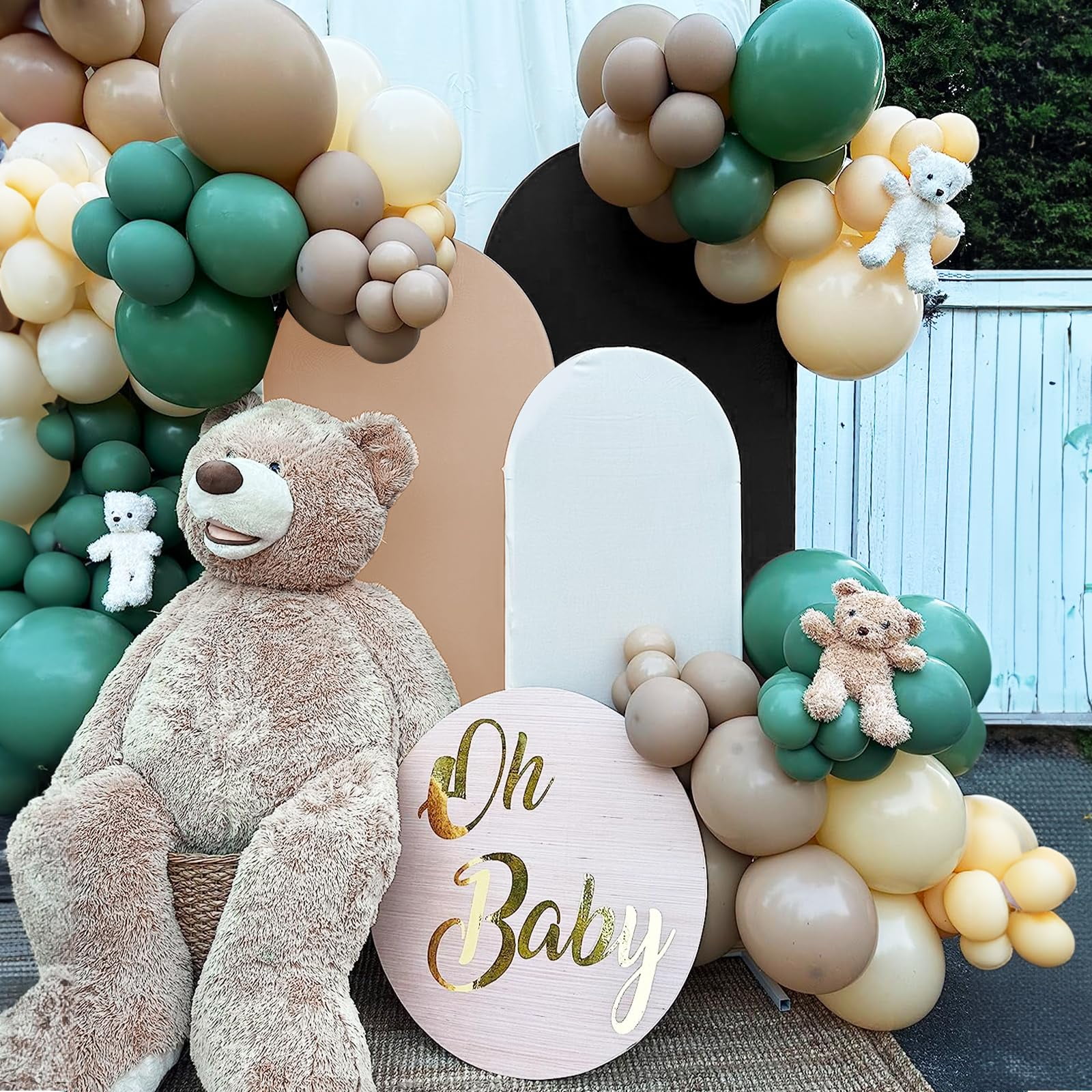 Set Di 3 Coperture Per Archi Nuziali In Spandex - Bianco Per Matrimoni E Feste (1,2m, 1,5m, 1,8m) - Foto 7