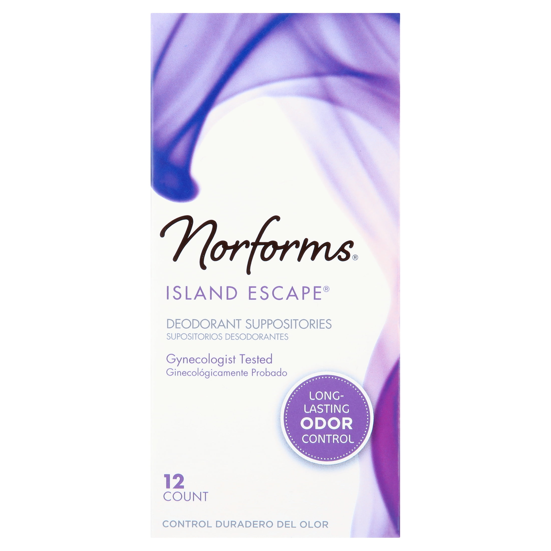 (3 pack) Norforms Feminine Deodorant Suppositories, Island Escape, 12 Ct
