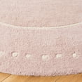 thumbnail image 3 of SAFAVIEH Bella Danita Bordered Wool Area Rug, Light Pink/Ivory, 3' x 3' Round, 3 of 11
