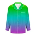 thumbnail image 6 of Up to 45% off Miqool Mens Gradient Color Pajama Sets Long Sleeve Button Down 2Pcs Pj Sets Soft Sleepwear 2 Piece Lounge Set Nightwear with Pockets, 6 of 6
