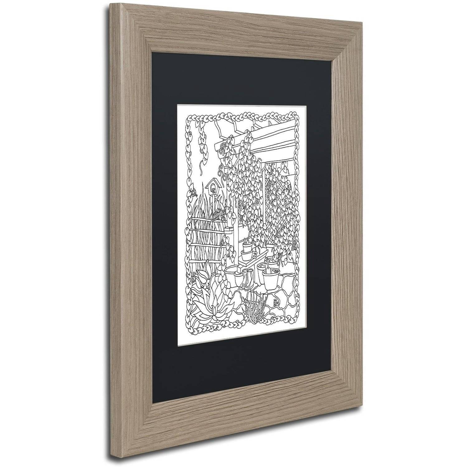 Trademark Fine Art "Gazebo" Canvas Art by Kathy G. Ahrens, Black Matte, Birch Frame
