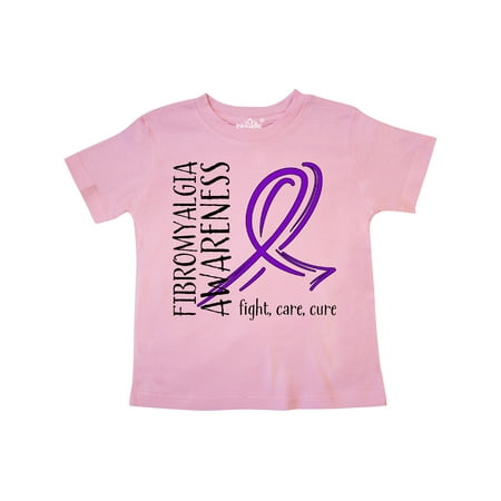 

Inktastic Fibromyalgia Awareness Fight Care Cure with Purple Ribbon Gift Toddler Boy or Toddler Girl T-Shirt