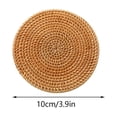 thumbnail image 3 of Home Improvement, Natural Hand Woven And Rattan Slip Circular Straw Suitable For Tea Cup Rattan Cup Bottom Plate And Tableware Insulation Heat Pad Home Kitchen Life Coffee, Placemat, 3 of 7