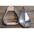 thumbnail image 2 of Hilason Western Aluminium Roper Horse Saddle Stirrups Pair W/ 5" Width, 2 of 5