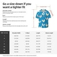 thumbnail image 7 of Xecao offers the Cartoon Chicken for Men's Casual Short-sleeved Shirt, a button-up collared shirt with a pocket, perfect for beach vacations and yacht travel in the Large size., 7 of 7