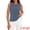Dark Blue Red, variant on DARING DIVA Women's Striped Tank Top with Color Block S Blue Red