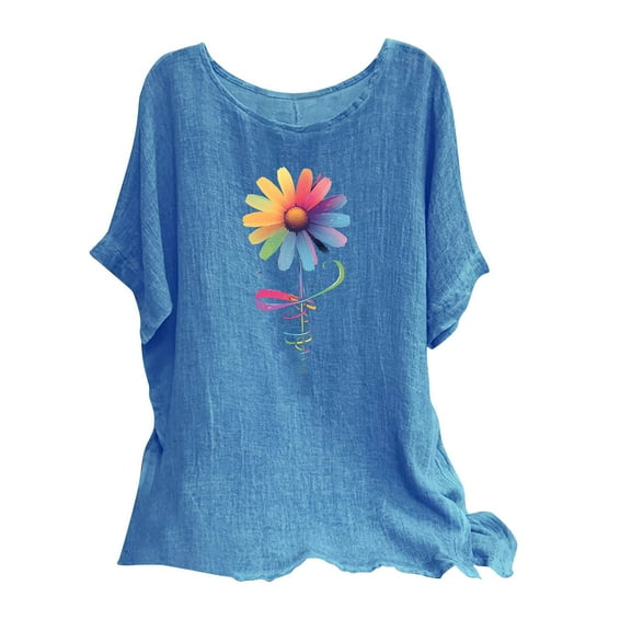 Womens Summer Tops Trendy Womens T Shirts Graphic Tees Funny Warehouse Today Shipping