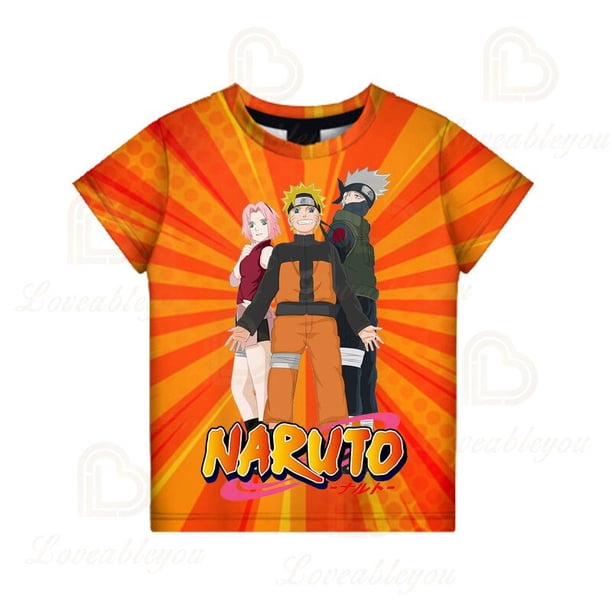 Anime Naruto Summer T Shirt Boys Cartoon Cute Tee Shirt Short Sleeve Hatake Kakashi Man Women Children Tshirts Tee TopsAdults 3XL(70-80kg) Gao Jinjia LED