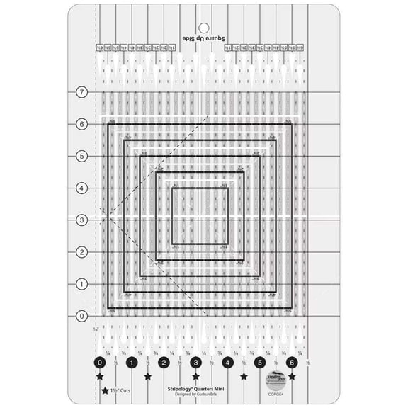 Creative Grids Quilt Ruler Stripology® Quarters Mini