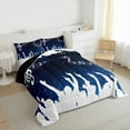 thumbnail image 3 of Homewish Musical Notes Melody Bedding Comforter Set,Music Lover Silhouette Twin Comforter Sets,White Blue Bedding Set For Teens,Breathable Home Decor Reversible,2-Piece, 3 of 8