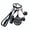 Black, variant on Compact Dumbbell Love Key Ring Keychain, Black, 9