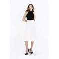 thumbnail image 3 of White Pleated Skirt for Women Below the Knee, 3 of 6