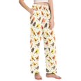 thumbnail image 2 of Dailycode Women's Pajama Pants Wide Leg Lounge Pj Bottoms With Pockets Cute Hand Paint Birds, 2 of 7