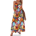 thumbnail image 1 of Vestido sin mangas azul retro brillante vestidos de verano mujer 2024, 1 of 7