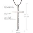thumbnail image 2 of HZMAN Philippians 4:13 Cross Pendant Strength Bible Verse Stainless Steel Necklace, 2 of 5