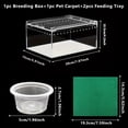 thumbnail image 2 of HLONK 1pc Clear Acrylic Small Pet Cage with Locking Buckle - Ventilated Rectangular Display Case for Reptiles  Amphibians  Small Animals - Home & Outdoor Use  Reptile Enclosure Accessorie, 2 of 5