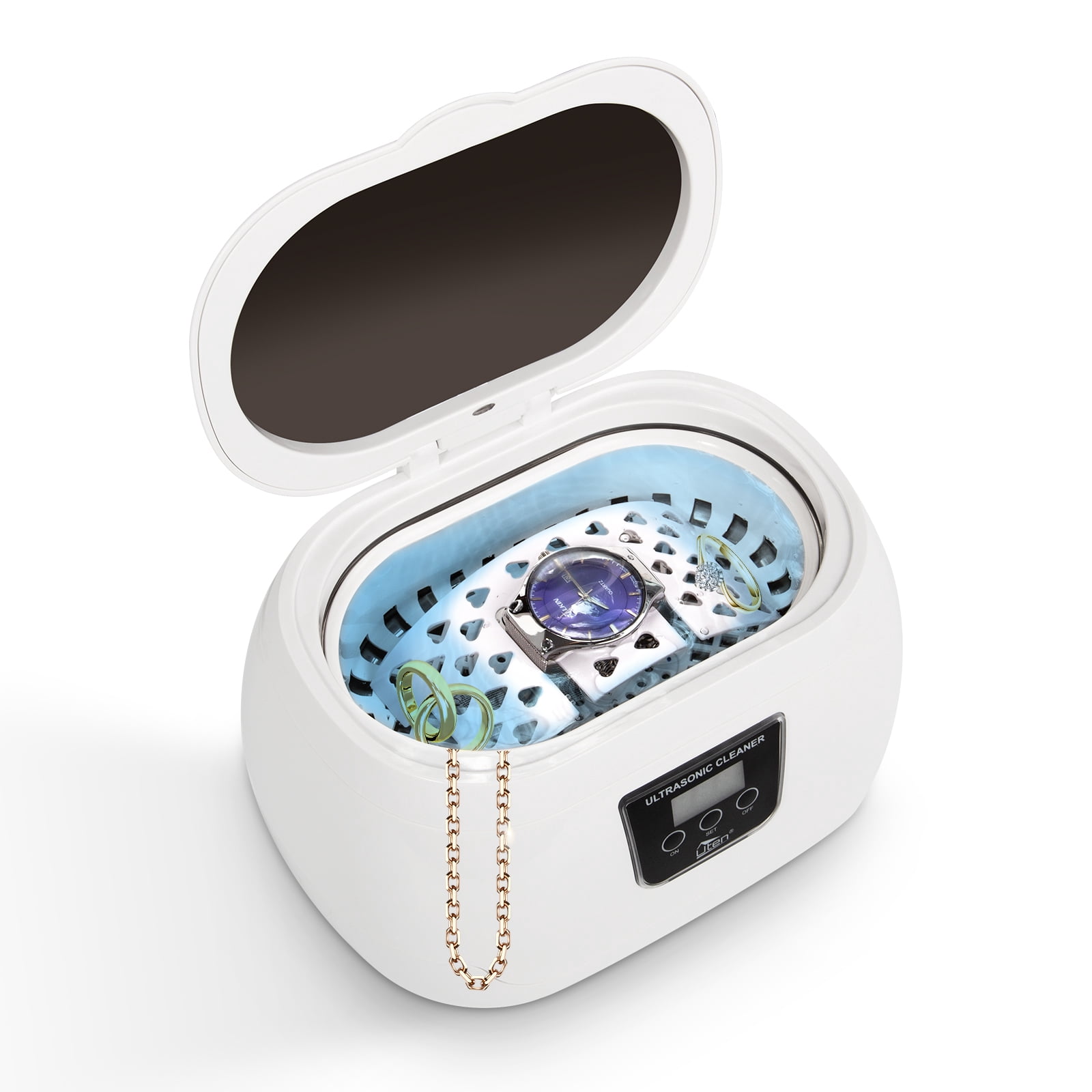 Uten 600ml Professional Ultrasonic Cleaner with Digital Timer for Jewelry, Eyeglasses, Coins