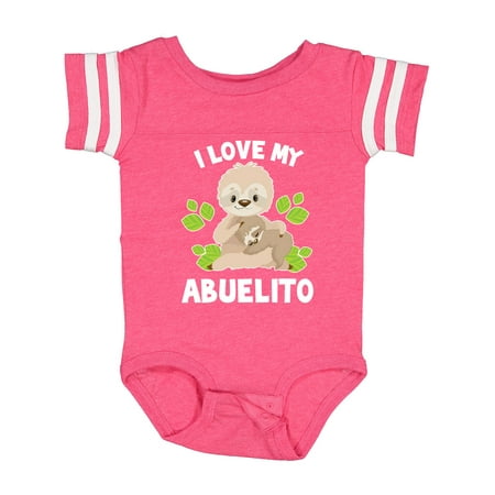 

Inktastic Cute Sloth I Love My Abuelito with Green Leaves Gift Baby Boy or Baby Girl Bodysuit