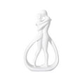 thumbnail image 2 of Figura de pareja de resina, esculturas de arte moderno, estatua minimalista de amantes abrazados para Blanco, 2 of 9