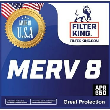 Filter King 27x27x1 Air Filter | 2-PACK | MERV 8 HVAC Pleated A/C Furnace Filters | MADE IN USA | Actual Size: 26.5 x 26.5 x .75"
