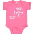 thumbnail image 3 of Inktastic Worth Fighting for Pink Ribbon, Breast Cancer Awareness Boys or Girls Baby Bodysuit, 3 of 5