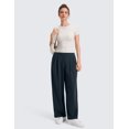 thumbnail image 3 of CRZ YOGA 4-Way Stretch Wide Leg Work Pants for Women 29.5" Bussiness Casual Trousers with Pockets, 3 of 5