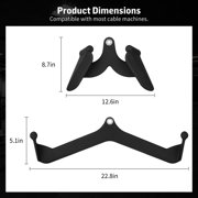 2 Pcs LAT Pulldown Attachments, LAT Bar Cable Machine Attachments, Pull Down Bars, Multi-Purpose V-bar, Back Tricep Bar Strength Training Handles for Home, Gym, Neutral Pull Down Accessories