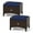 Navy, variant on Costway 2 Pieces Outdoor Patio PE Wicker Ottomans with Removable Cushions Footstools Beige