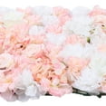 thumbnail image 3 of 4pc Artificial Silk Flower Wall Panel Wedding Party Backdrop Home Decor Artificial Silk Flower Wall Panel Wedding Party Mat Venue Decor Reusable Pink White Hydrangea Flower Wall Wedding Party 40x60cm, 3 of 3