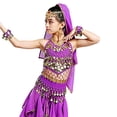 thumbnail image 4 of TIANZEN Girls Belly Dance Outfit Kids Dance Ethnic Performance Dress Girl Outfits Size 6x, 4 of 5