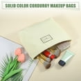 thumbnail image 2 of Unique Bargains Women Corduroy Makeup Bags Corduroy Cosmetic Bag Zipper Makeup Pouch White, 2 of 7