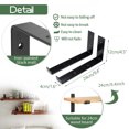 thumbnail image 5 of 4Pcs Heavy Duty Iron Shelf Brackets for Wall,  L Shaped Metal Shelving Bracket Supports, 5 of 6