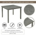 thumbnail image 4 of EUROCO Burlap 5 Piece Dining Table Set with Square Table, Gray, 4 of 9