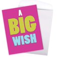 thumbnail image 5 of J1420K Jumbo Funny Blank Birthday Card: A Big Wish With Envelope (Extra Large Version: 8.5'' x 11''), 5 of 5