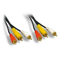 RCA Audio / Video Cable, 3 RCA Male, gold-plated connectors, 6 foot