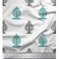 thumbnail image 1 of Soimoi Crepe Silk Fabric Tree Block Fabric Prints by Yard 42 Inch Wide, 1 of 1