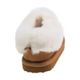 thumbnail image 3 of Wonder Nation Baby Girls Faux Fur Trim Slippers, 3 of 5