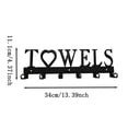 thumbnail image 2 of Towel Hanger Wall Hook Gold Metal Yellow 34CM Rustproof for Bathroom Kitchen Entryway, 2 of 3