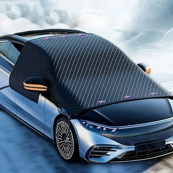 Magnetic Snow Cover for Car Windshield, Oxford Cloth Thickened Antifreeze Sunshade, Heat And Snow Protection