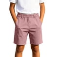 thumbnail image 2 of HAOTAGS Boys Uniform Shorts (5-15) Elastic Waist School Shorts with Pockets Hot Pink Size 7-8 Years, 2 of 9