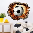 thumbnail image 5 of 3D Effect Soccer Wall Decal, 33 x 23 Inch Fire Soccer Sticker for Bedroom, Sports Room Decor, 5 of 6