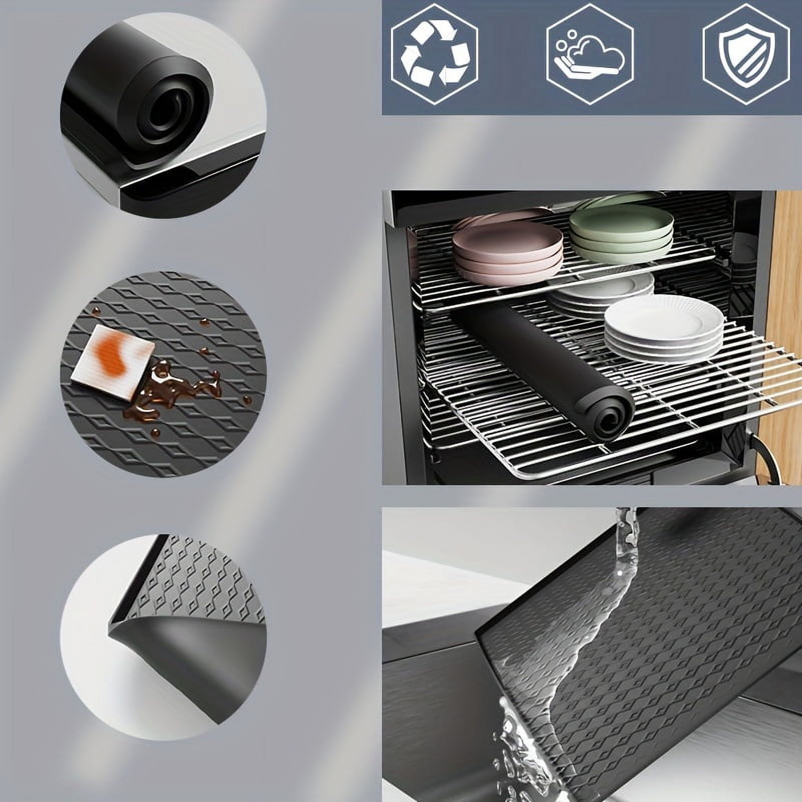 2 PCS Washer and Dryer Covers for the Top, 26" x 18"Washer and Dryer Top Protector Mat, Protective Silicone Rubber Mat, Non Slip Quick Drying Washer Dryer Cover for Home Kitchen Laundry Room