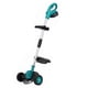 thumbnail image 2 of Cortadora de césped portátil sin escobillas, cortadora de césped eléctrica, cortadora de césped inalámbrica, poste telescópico ajustable con ruedas auxiliares para patios, jardines, parques, 2 of 11