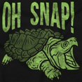 thumbnail image 2 of Funny Oh Snap Turtle Animal Pun Womens Slim Fit Graphic Tee Brisco Brands S, 2 of 6