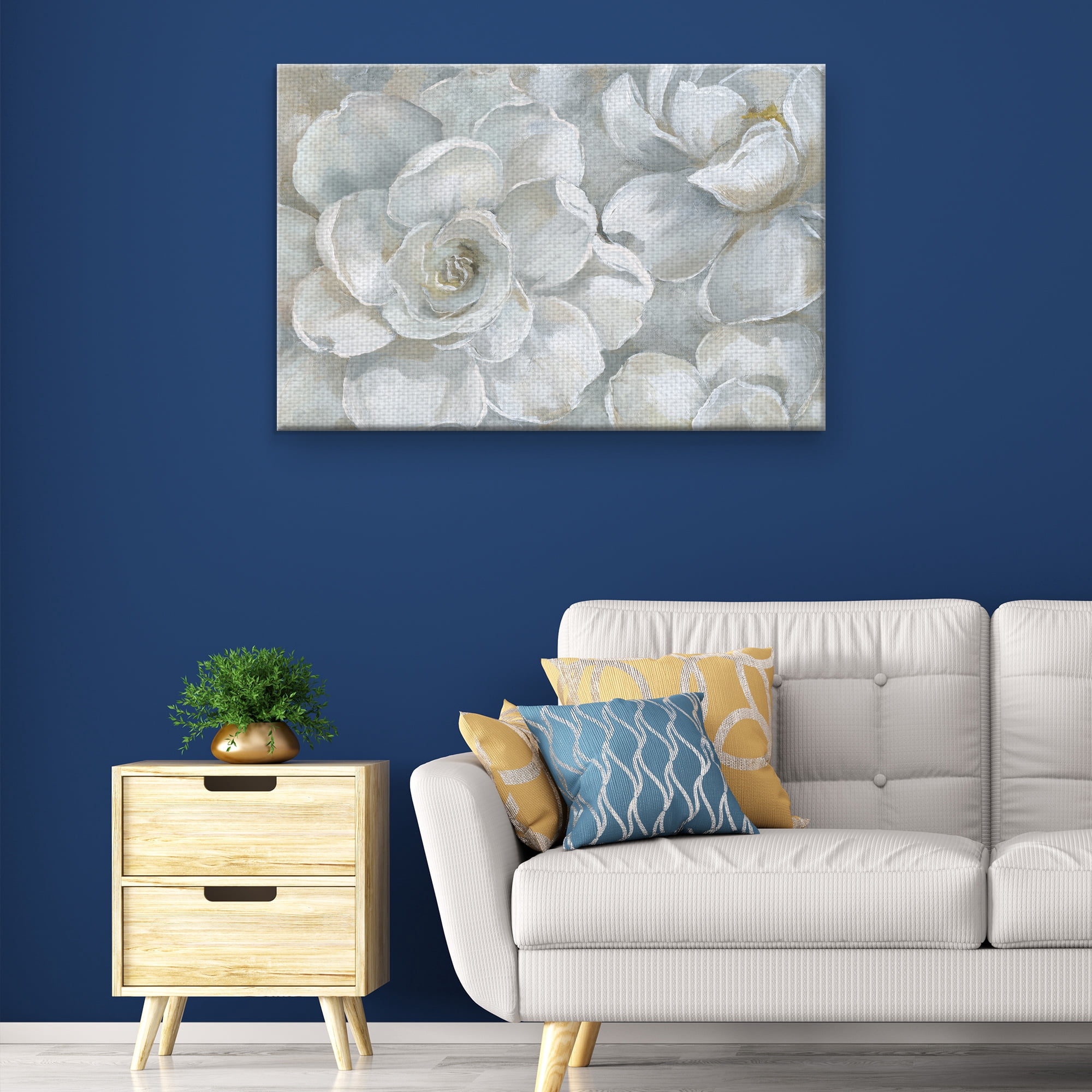 Masterpiece Art Gallery White Gardenia by Nan Canvas Art Print 24" x 36"