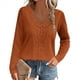 thumbnail image 1 of Camiseta de Mujer con Encaje de Piña y Costuras, Color Liso, Larga, Cuello Redondo, Informal. Color Naranja L, 1 of 7