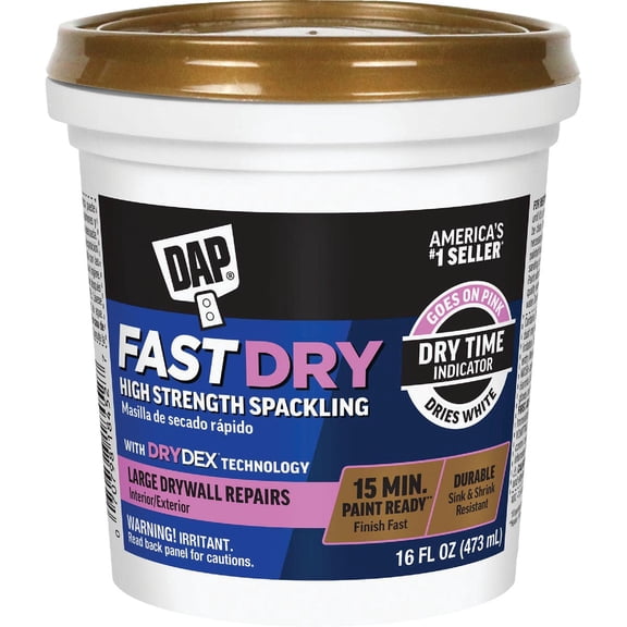 DAP Off White Fast Dry Premium Spackling, Wall Filler, 16.0 Fl Oz