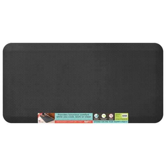 GelPro Flatweave Anti-Fatigue Kitchen Floor Mat, 20-in x 40-in, Dark Gray