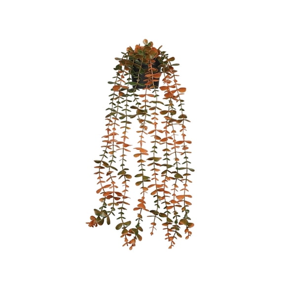 Diceymbol Artificial Trailing Greenery 25 Inch Faux Hanging Plant with Black Pot for Shelf Bedroom Bathroom Living Room Decor