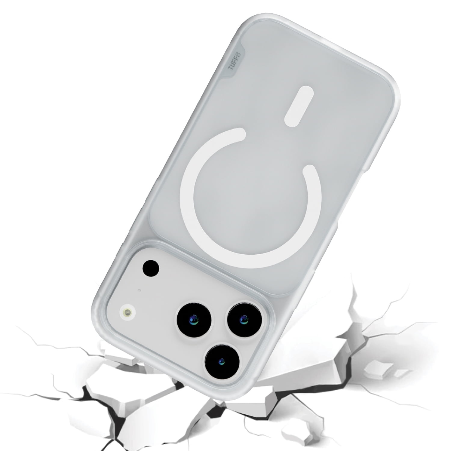 TUFF8 iPhone 18 Pro GlideGuard Mag Case, Matte Clear